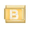 Fashion Golden 26 Letters A-Z Italian Links Charm Beads 9mm Stainless Steel Bracelet Jewelry DIY Hand Making