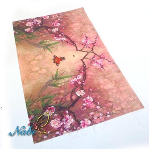 SMTA 29*49cm Knitted Fabric Cotton The Cloth Tissu Au Metre Flowers Embroidery Patchwork DIY Fabrics  1pcs Rayon Thicken