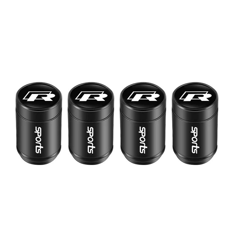 

For VOLKSWAGEN 4PCS Metal Tire Valve Caps Car Tyre Air Stems Cover For Volkswagen R Caddy Golf Passat Tiguan Beetle Phaeton Shar