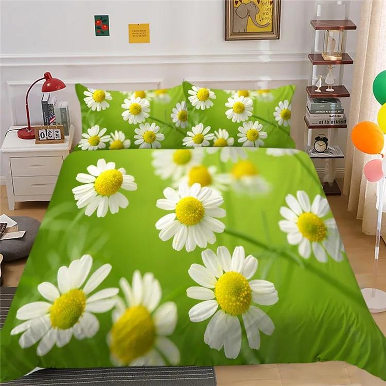 

Vibrant Comfortable King Comforter 3D Sets For Girls Gaming Flowers And Plants Print Designs Gerbera Bed Size Comforter (quilt)-EU Single(135*200cm)3pcs