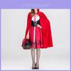 Elegant Adult Little Red Riding Hood Costume For Halloween Cosplay Parties In Red
