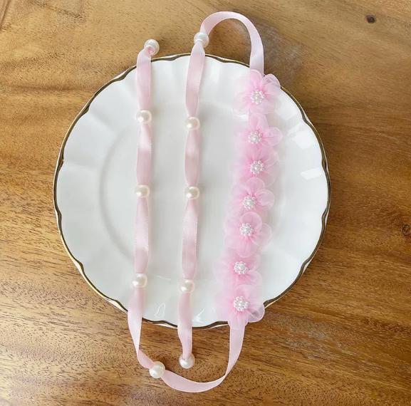 1 Stück Blume Langes Band Geflochtenes Stirnband, Modisches Bohemian Stil Mädchen Blumen Haargummi, Kinder Geflochtene Haurschnur