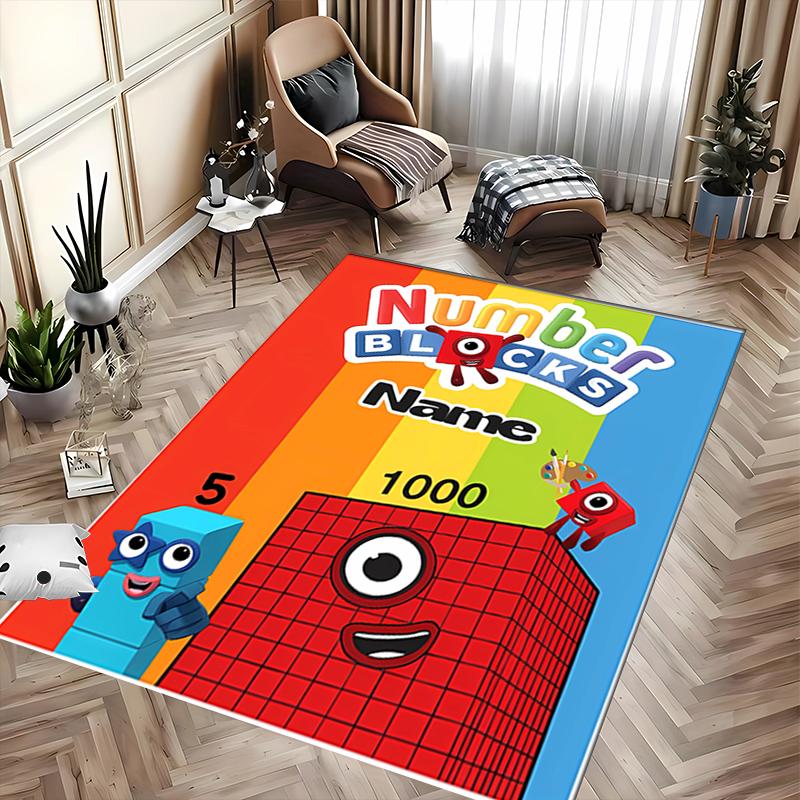 Benutzerdefinierter Personalisierung Numberblocks Teppich - Perfekt für Küche, Bad, Waschküche Dekor Große Größe Verfügbar, Geschenk Alle Jahreszeiten