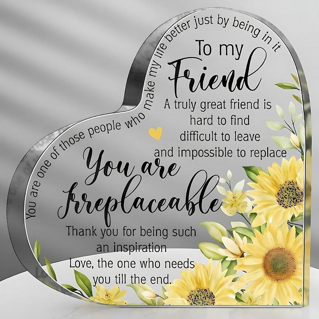 A Gift for a Friend, a Badge for a Friend, the Best Sunflower Gift, Birthday Gift