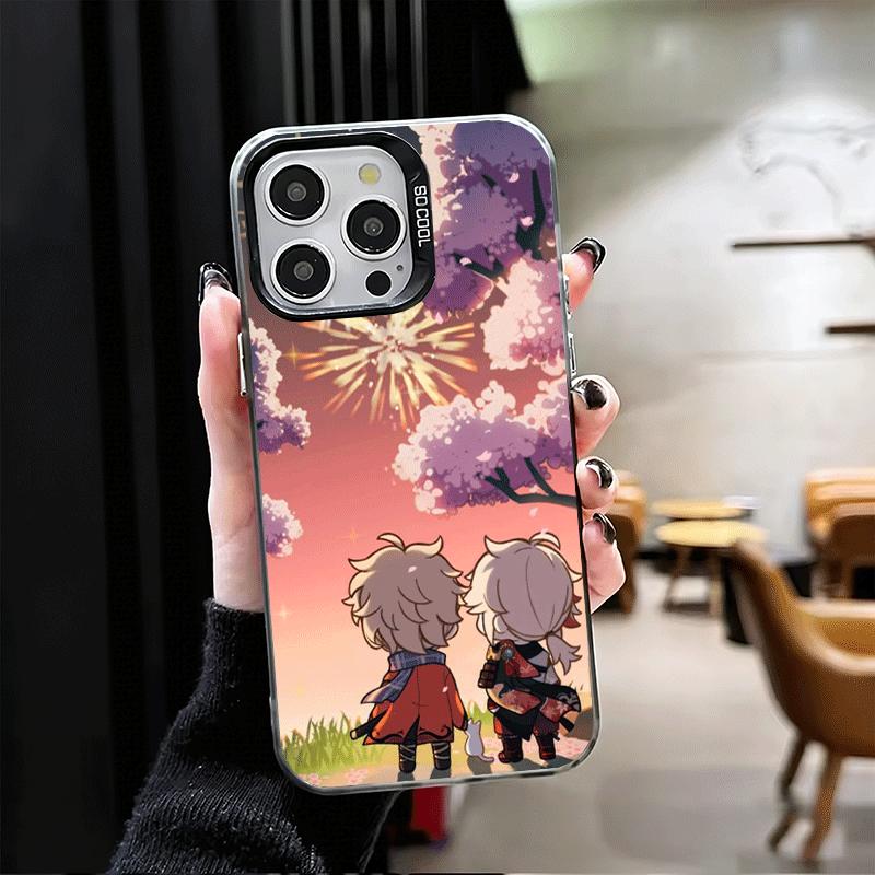 Genshin Impact Kazuha Weiche Handyhülle für iPhone 15 16 17 Pro Max 17Air 16E 14 Plus 13 12 Mini Stoßfeste Hülle Rückschale