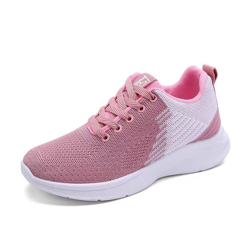 2025 spring and autumn new fly-woven mesh breathable sports women's shoes trendy comfortable and lightweight running shoes versatile casual shoes