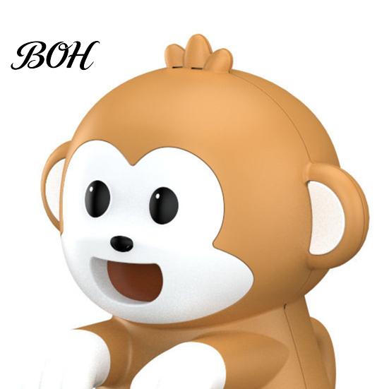 Clip Fan For Bowl Monkey Clip-on Mini for Cup Bowl, Portable Holder Cooling Hot Neck Hanging Soup Coffee, 3 Speed Rechargeable Coffee Chiller,