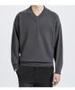 Unisex Solid Color V-Neck Knit Sweater - Trendy Korean Style, Versatile & Casual, Loose Long-Sleeve Top