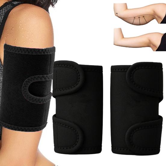 Arm Trimmer for Men Women Neoprene Compression Sauna Sweat Arm Trainer Sleeve Adjustable Slimmer Band Wraps for Workout Sport