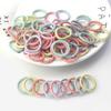 2cm Jagged Elastic Hair Ties for Kids, Mini Hair Ties, Simple Set, Gentle On Hair, Perfect for Kindergarten, School, and Everyday Use (Macaron)