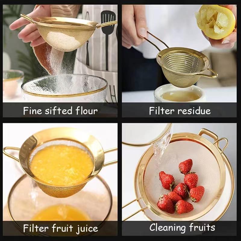 Stainless Steel Soy Milk Strainer Flour Oil Sieve Lattice Stainless Steel Bevelled Twill Kitchen Tool