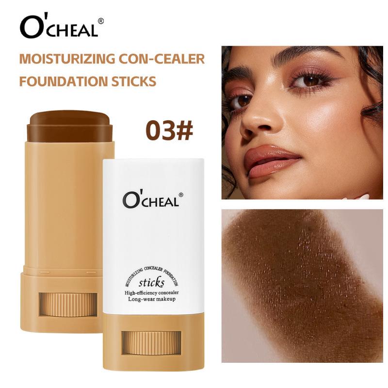 OCHEAL Hydrating Korean European Concealer Foundation Stick - Brightens, Evens Skin Tone, Light, Long-Lasting, Translucent Cream.