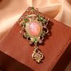 Vintage Palace Style Pendant Round Brooches For Women Lady'S Clothes Brooch Pins Gifts