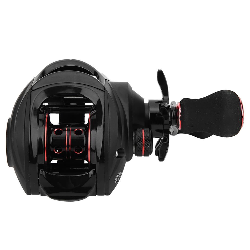 Black Red Metal Spool Magnetic Brake Fishing Casting Reel Fish Wire Wheel Tool AccessoryRight LK100R