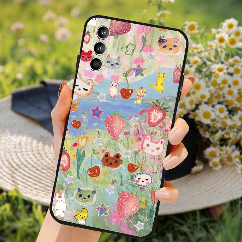Fun Cat Phone Case For Moto G85 G55 G05 G14 G75 G31 G50 G52 G60 G13 G32 G84 G54 G53 G72 G24 Power