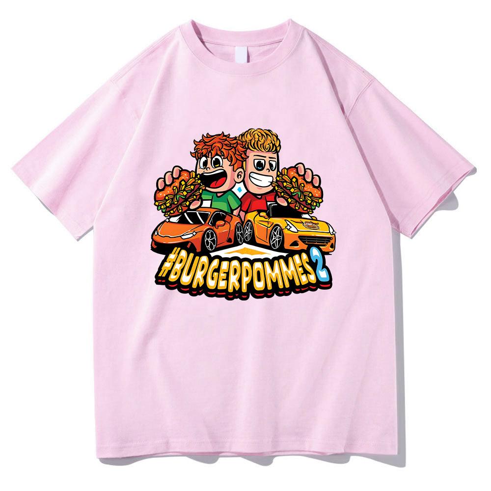Burgerpommes 2 trička módní pánská/dámská estetická trička vtipné trendy oblečení krátký rukáv bavlněné vysoce kvalitní tričko pro každodenní nošení