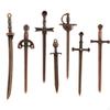 7 Pieces Alloy Swords Knife Charms, Mini Antique Sword Pendants, Charms for Necklace, Jewelry