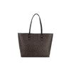 Coach Bolsa Tote Town em Lona Revestida com Couro Liso, Bolsa de Compras, Bolsa de Mão, Bolsa de Ombro Feminina Marrom Escuro 76636-IMAA8