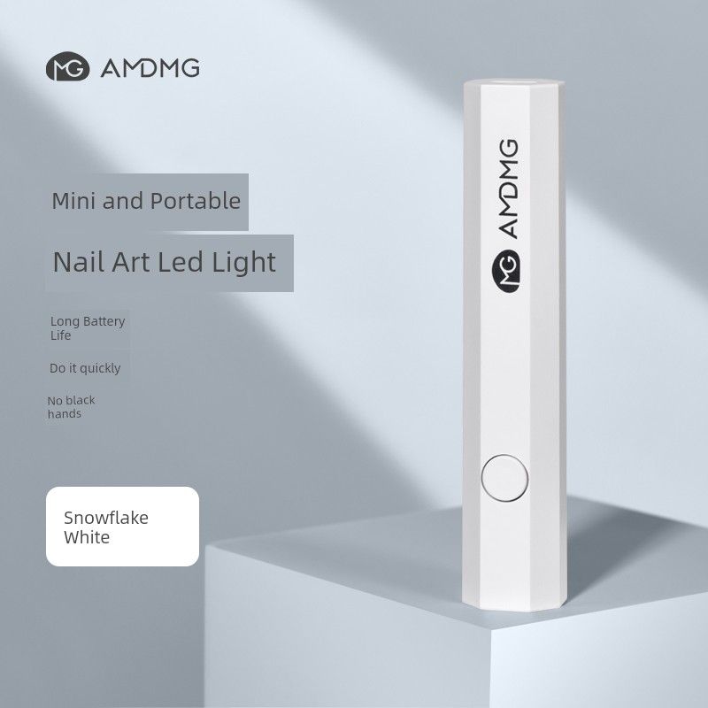 

Amdmg Quick-Drying Portable Small Mini Handheld Uv Lamp for Nail Polish Gel Curing, Specially Designed for Nail Salons T20 Nail Art One-Character Lamp-Snowflake White