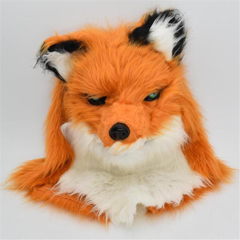 Open Mouthed Parody Wolf Head Mask Cute Animal Headpiece Funny Performance Prop Costume Party Halloween 1PCS
