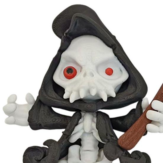 Grim Reaper Action Figure 3D Printed Articulated Reaper Toy Collectible Spooky Action Figure for Halloween Desktop Decoration