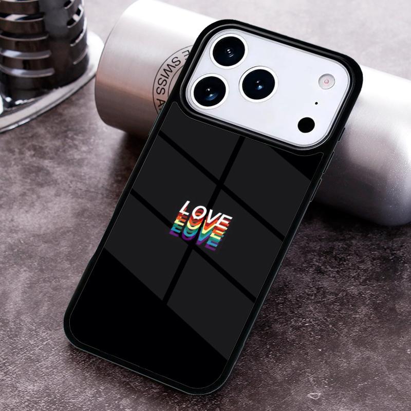 Rainbow Pride Phone Case for iPhone 17 16 15 Pro Max Air 14 13 12 11 Plus Shockproof Capa Cover