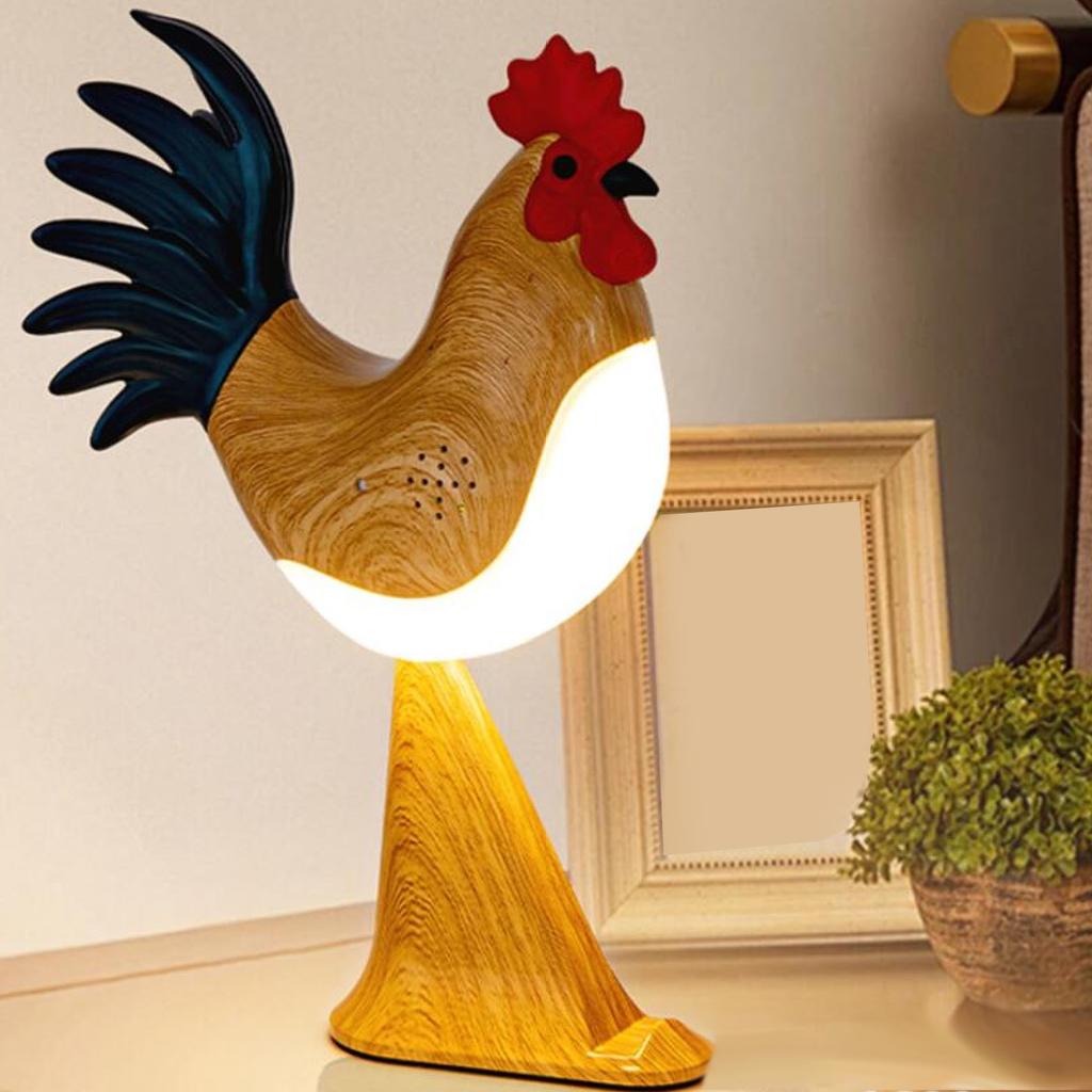 Cordless Chicken Desk Lamp with Touch Sensor Rechargeable 3 Color Temperature LED Dimmable Nightstand Lamp for Bedroom Office Dorm