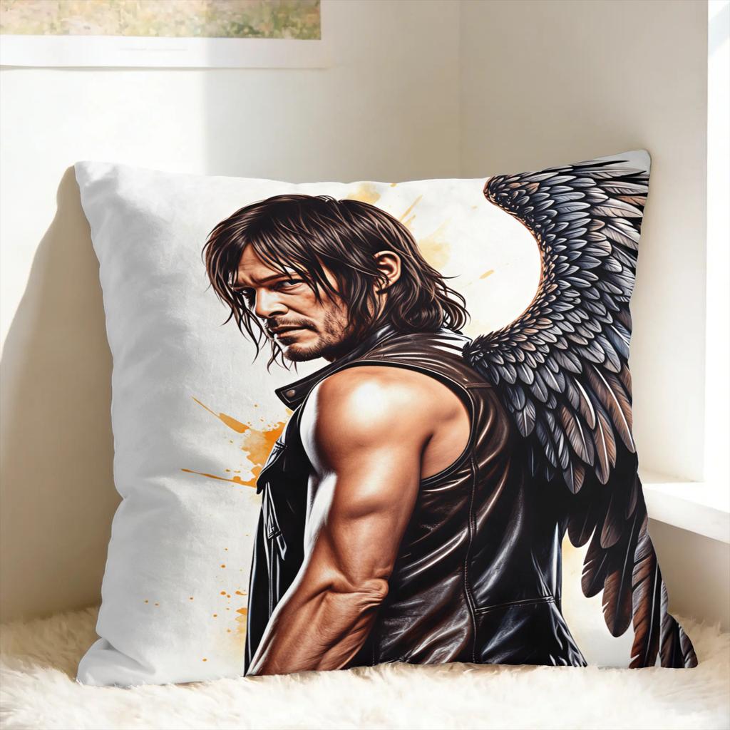 D-Daryl D-Dixon Jesus Pillowcases Vintage Pillow Case For Living Room Sofa Graphic Pillow Cover