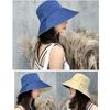 Ladies Holiday Reversible Wide Brim Bucket Sun Hat Foldable Summer Fisherman Cap