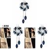 Winter Flower Necklace With Water Drill Gemstones For Elegant Office Wear