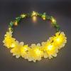 Luminous Flower Crowns Simulation Rose Flower Glowing Wreath Vintage Wreath Headband  For Bride