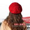 Autumn and Winter New Warm Octagonal Hat Ruili Fashion Woolen Painter Hat Literary and Retro Solid Color Newsboy Hat