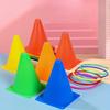 1 Set Wurfkegel Ringe Party Spiel Kinder Spielzeug Outdoor Fußball Agilitätstraining Karneval Familienspiele Hof Kombi Set Werkzeuge