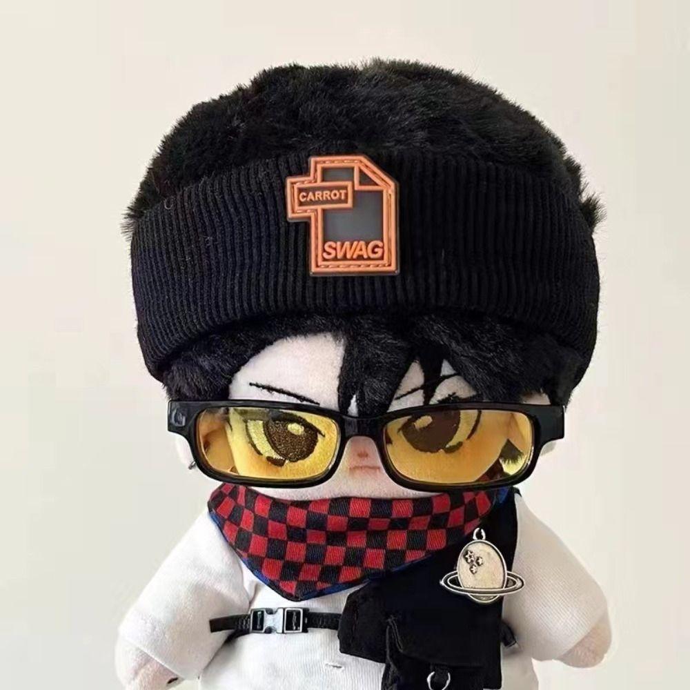 20CM Plush Doll Mini Clear Lens Eyeglasses Plastic Dollhouse Props DIY Doll Glasses  Kids Gift