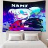 Custom Name Harley Quinn Print Tapestry, Backdrop, Easy Setup, Ideal for Bedroom, Office & Living Room, with Aesthetic Wall Hanging Decor.
