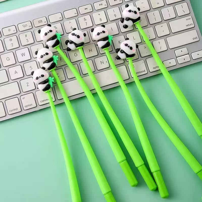 Cute Panda Shake Gel Pen Creative Kawai Stationery Student Soft High Looking Office School Supplies Signature Wholesale Lovely