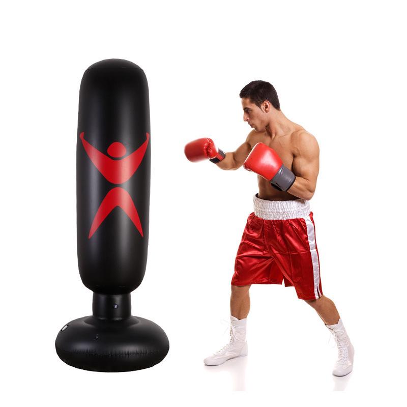 Inflatable Fitness Boxing Pillar Stress Relief Toy, PVC Thick 1.6m Tumbler for Adults