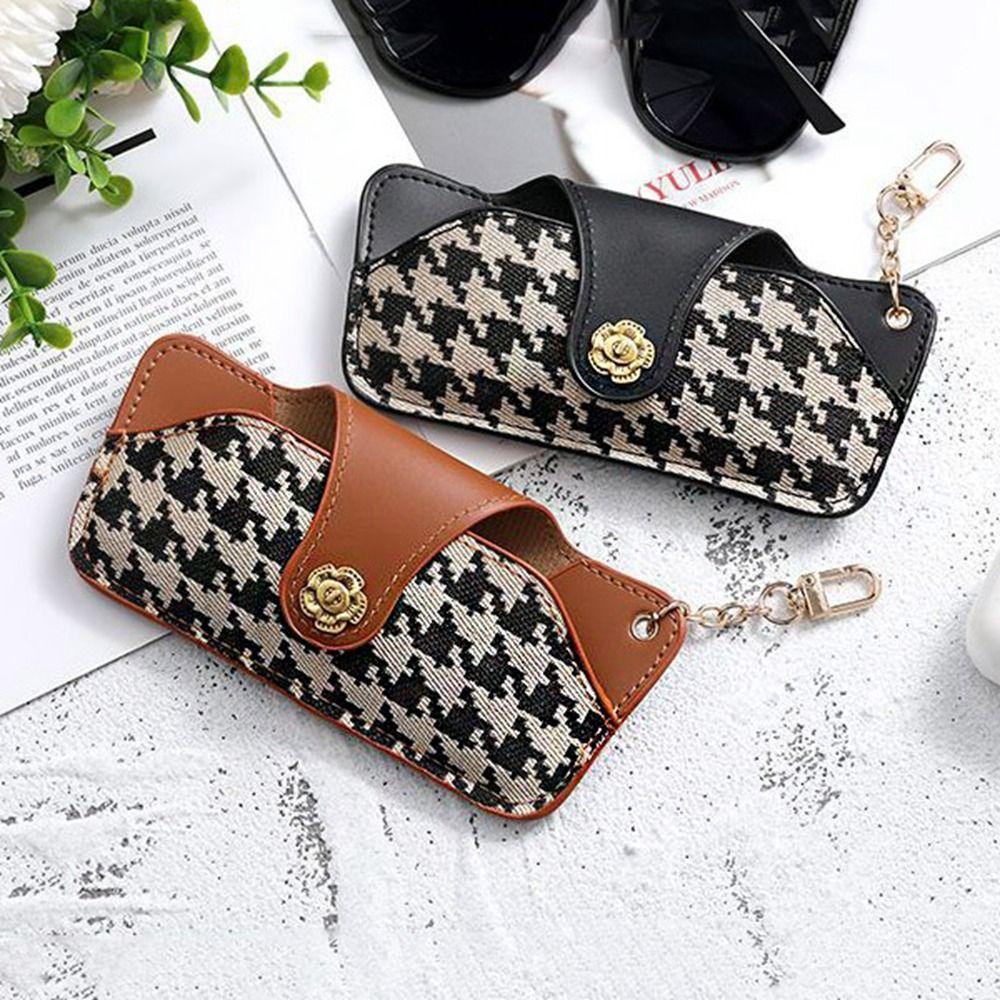 Printing Glasses Storage Bag Korean Style Sunglasses Organize Houndstooth Glasses Bag  Male