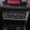 Auto Mittelkonsole AC Rahmen Blende für Seat Ibiza 2009 2010 2011 2012 2013 2014 Echte Weiche Kohlefaser Aufkleber LHD RHD