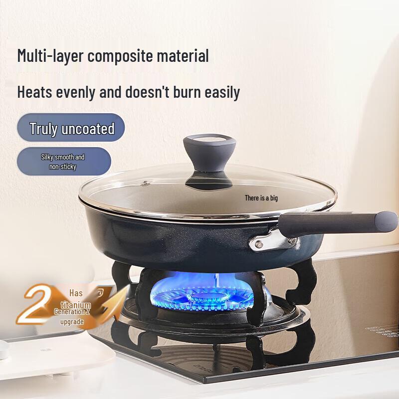 Supor 28cm Titanium Coating-Free Non-stick Frying Pan