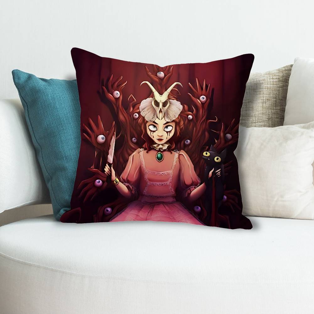 Game FFran Bow Anime Celebrity Merchandise AllMatch Printed Pillow Case Sofa Car Office Room Decoration Protector