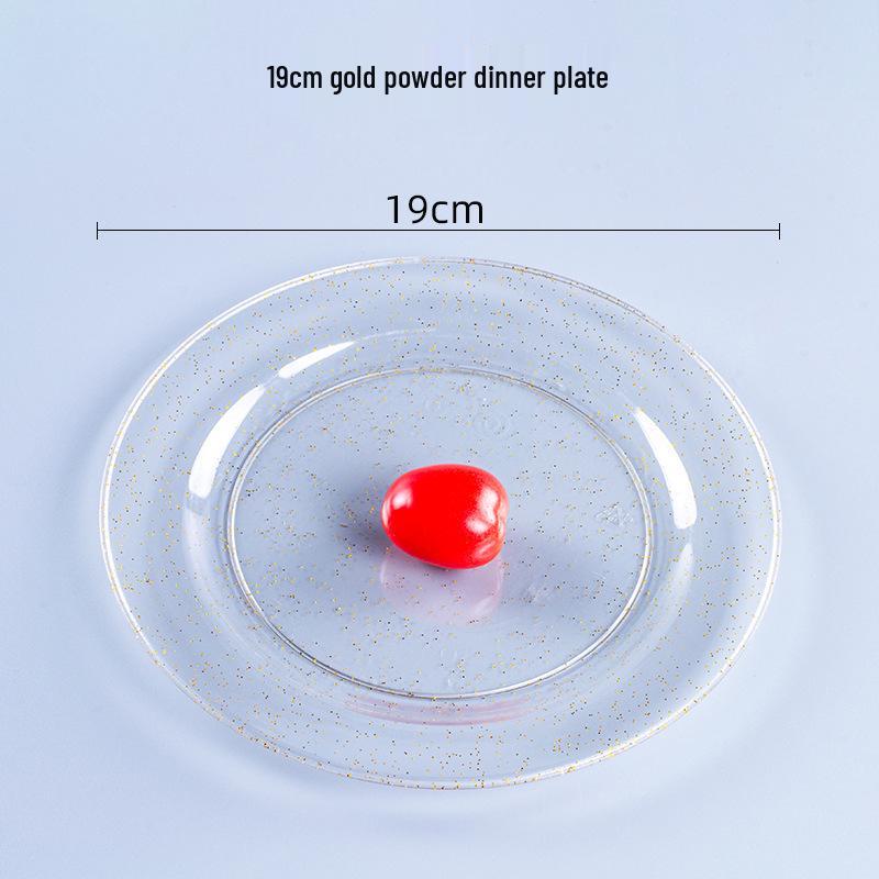 Thickened Transparent PS Plastic Plates - Crystal Butterfly Design for Steak, Fruit & More