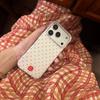ins full screen red polka dots suitable for Apple 17Promax mobile phone case IP16/15 large hole IMD14Pro women's model