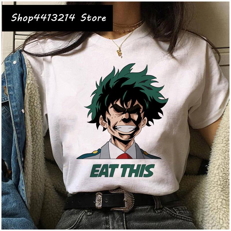 Cartoon Women My Hero Academia T Shirt Tee Funny Himiko Toga Clothing Boku No Hero Academia Harajuku 2021 Tshirt Female Ulzzang