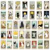 78 Cute Cat Tarot Card Stickers: Waterproof Cartoon Decor for Water Bottles and Diaries