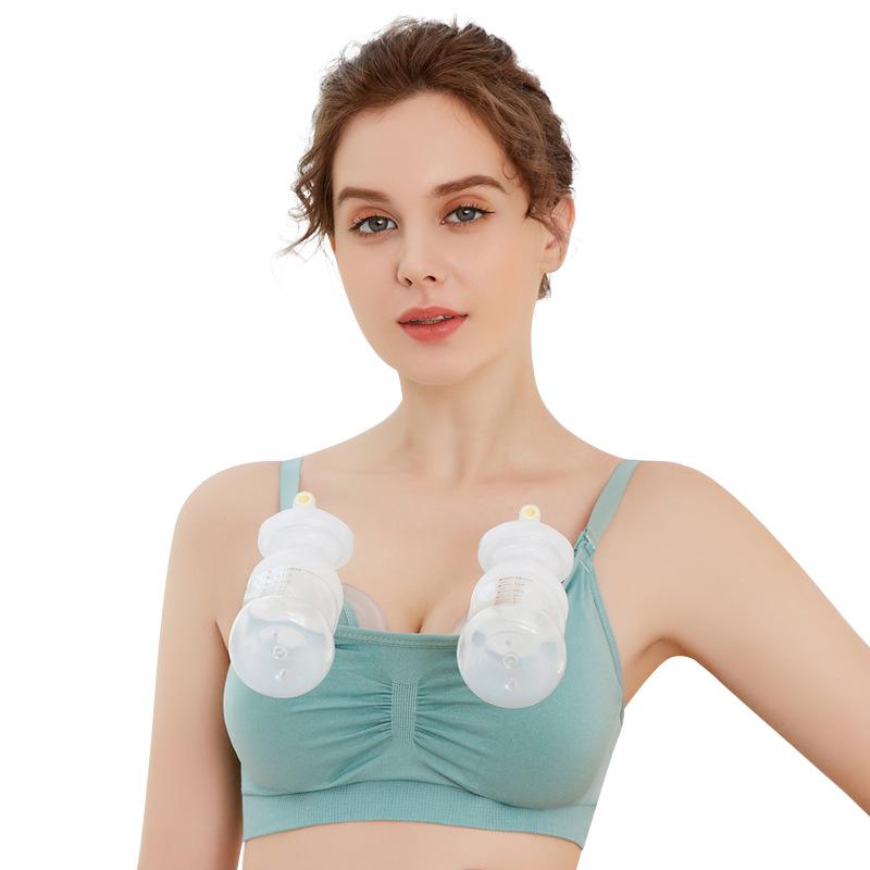 Hands-Free Wireless Nursing & Pumping Bra with Top-Open Buckle