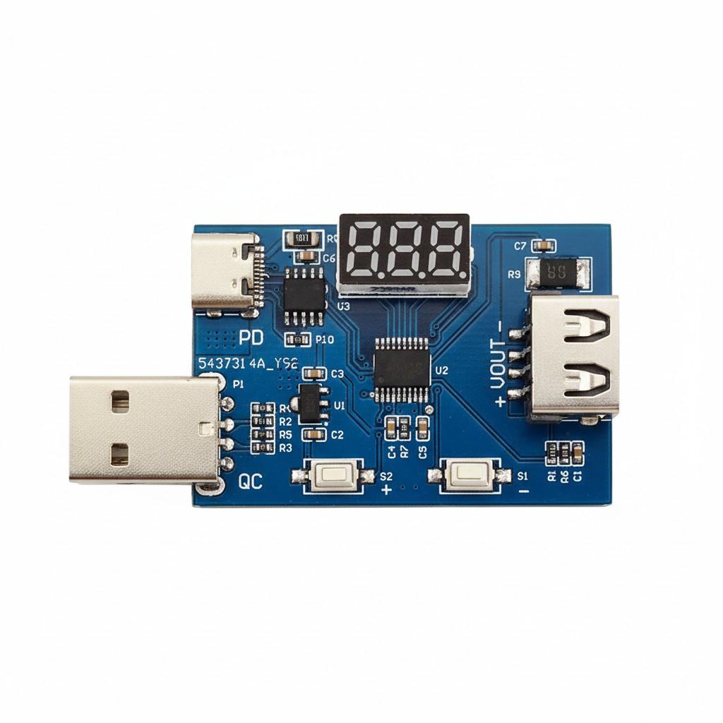 

QC2.0 QC3.0 PD3.0 Обманка 3.6~20В Регульований Зарядний Пристрій Тестування Старіння 10*10*2 білий