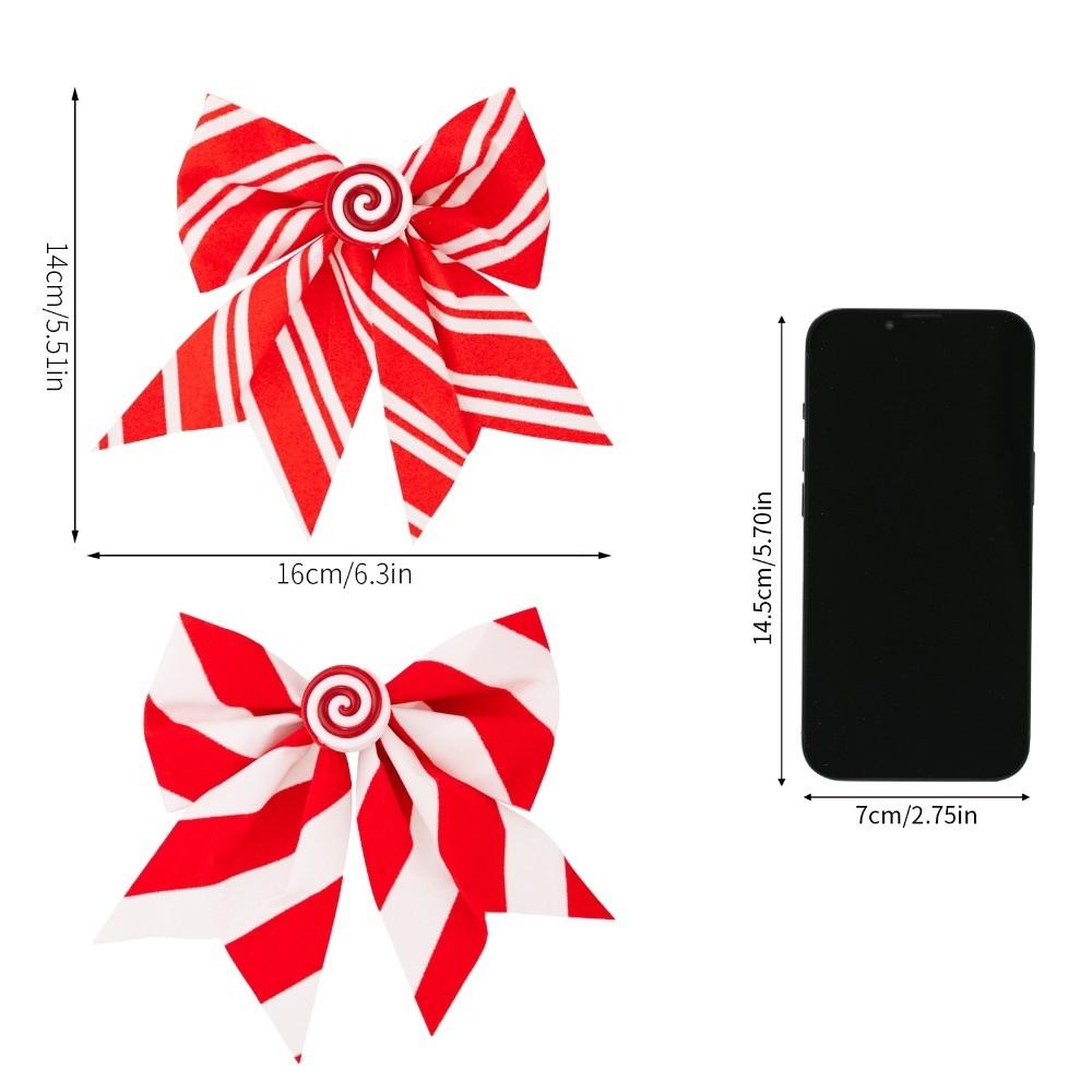 3Pcs Indoor And Outdoor Christmas Bows Decor Candy Bowknot Wreath Bows  New Year Party Decor