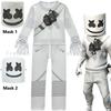 Costume di Halloween Cosplay Bambini DJ Marshmello con Ragazzi Ragazze 842 Tuta Festa di Carnevale Body Sillabe Elettriche