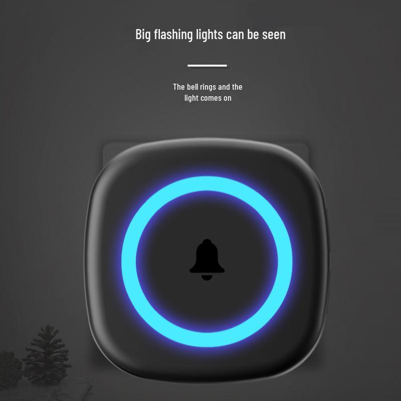 US/UK/EU Two-in-One Wireless Doorbell with Long-Range Remote and Elderly Call Function